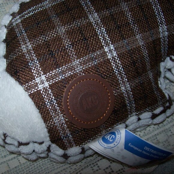 Bunny Rabbit Plush AKC Brown Plaid Toy - Picture 2 of 4